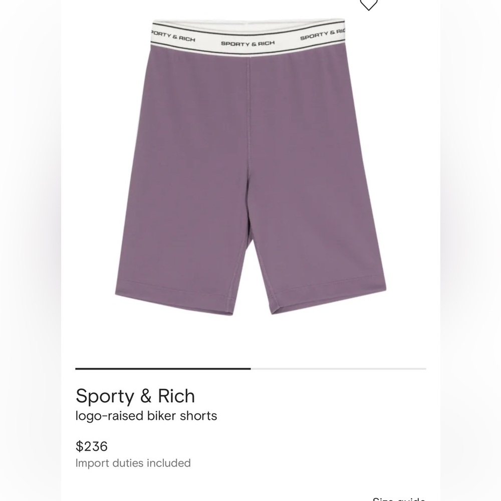 Sporty & Rich Purple Biker Shorts